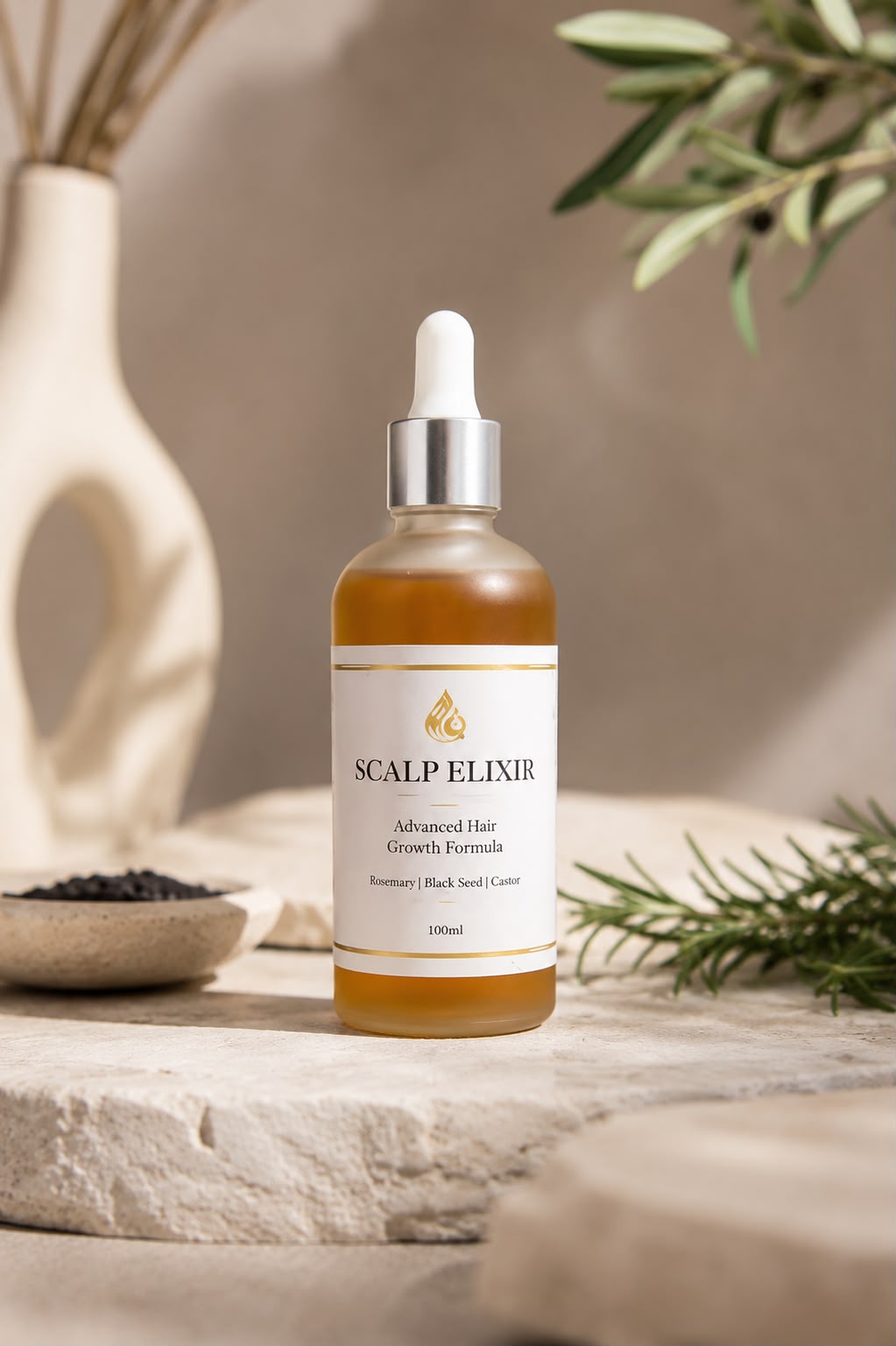 Scalp Elixir 100ml – Botanical Scalp Oil for Thinning Hair, Dry & Itchy Scalp and Fuller-Looking Hair