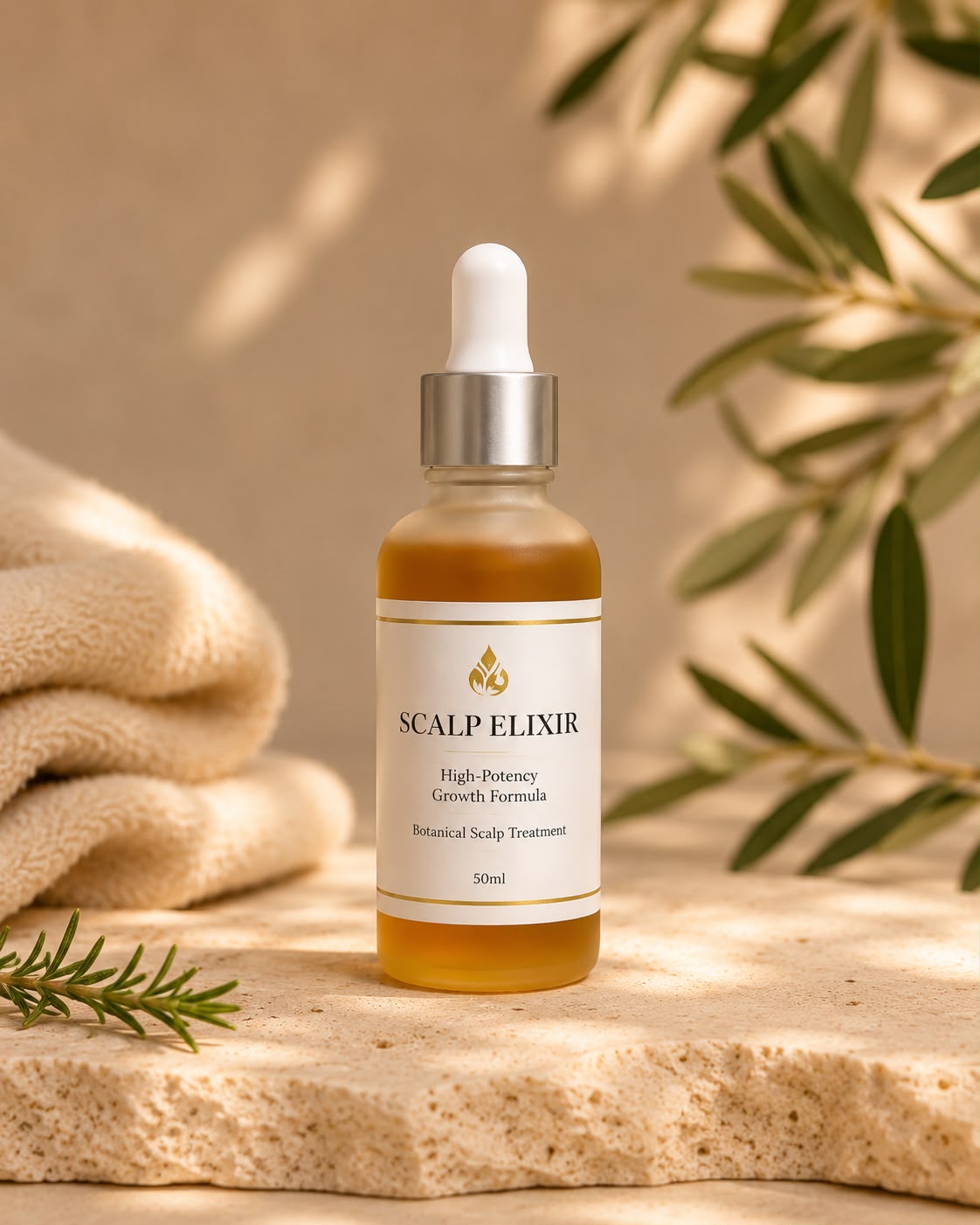 Scalp Elixir 50 – Botanical Treatment Blend for Beard, Eyebrows & Lashes